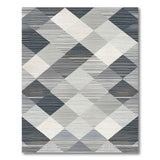 Geometric Modern Grey Diamond Geometric Area Rug