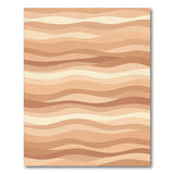 Wavy Brown Tan Abstract No. 4 Area Rug