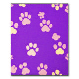 Purple Paw Print Shag Area Rug