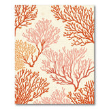Red Coral Coastal Washable Area Rug