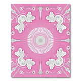 Pink Ornate Swirl Fanburst Area Rug