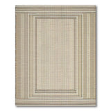 Beige Neutral Framed Woven Area Rug