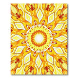 Vibrant Yellow Mandala Frog Area Rug