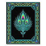 Multi-color and Patterns Vibrant Peacock Feather Area Rug