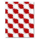 Bold Red Abstract Organic Area Rug