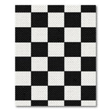 Black and White Black White Checkerboard Geometric Area Rug