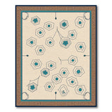 Teal Hexagon Geometric Area Rug
