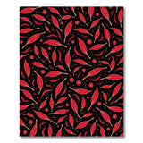 Bold Red Feather Tribal Area Rug
