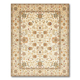 Beige and Neutral Traditional Persian Ivory Traditional Persian Floral Rug