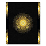 Radiant Yellow Sunburst Geometric Rug