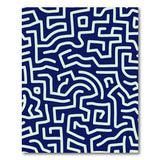Navy Maze Geometric Area Rug