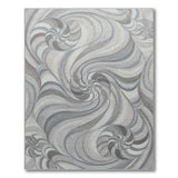 Grey Swirl Spiral Abstract Area Rug