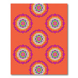 Multi-color and Patterns Vibrant Orange Mandala Boho Area Rug