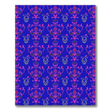 Royal Blue Hot Pink Damask Area Rug