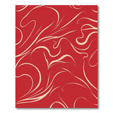 Red Red Swirl Abstract Area Rug