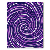 Purple Spiral Abstract Area Rug