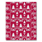 Kids Cartoon Festive Red Christmas Tree Snowflake Area Rug