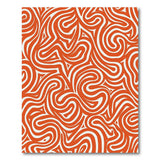 Vibrant Orange Swirl Abstract Abstract Area Area Rug