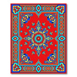 Traditional Persian Vibrant Red Persian Medallion Area Rug