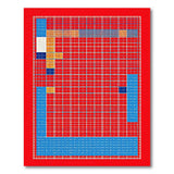 Bold Multi-Color Geometric Grid Area Rug