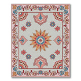 Exquisite Pink Border Floral Persian Area Rug