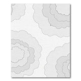 Whimsical Layered Clouds Grey Area Rug