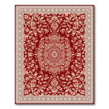 Red Floral Vintage Red Area Rug