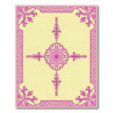 Ornate Pink Persian Medallion Rug