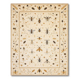Ivory Insect Botanical Motif Rug