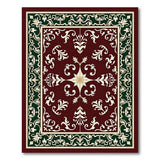 Elegant Red Persian Area Rug with Ornate Floral Motifs