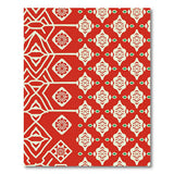 Vibrant Red Persian Geometric Area Rug