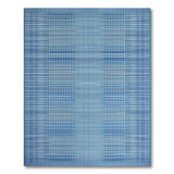 Indigo Blue Grid Woven Area Rug