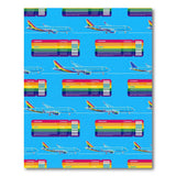 Rainbow Airplane Kids Area Rug