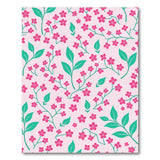 Blush Pink Floral Leaves Pattern Area Rug
