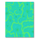 Blue and Teal Teal Green Wavy Abstract Area Rug
