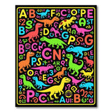 Dinosaur ABC Kids Area Rug - Vibrant Multi-Color