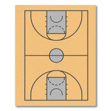 Orange Basketball Court Line Art Area Rug