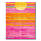 Vibrant Geometric Sun Stripe Area Rug