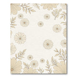 Beige and Neutral Delicate Beige Floral Outline Area Rug