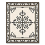 Ornate Scrollwork Ivory Area Rug