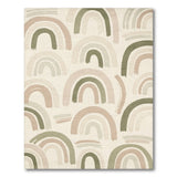 Beige Neutral Arch Abstract Area Rug