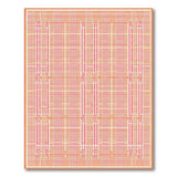 Orange Orange Grid Geometric Modern Area Rug