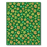 Golden Shamrock Clover Green Area Rug