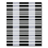 Modern Black White Plaid Black and White Area Rug