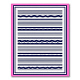 Navy Wavy Stripe Modern Area Rug