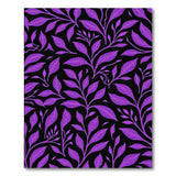 Purple Leaf Vine Pattern Area Rug