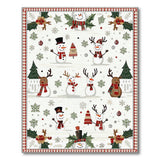 ODIKA Washable Christmas Snowman Reindeer Area Rug, Low Pile Festive Holiday Decor