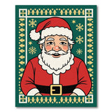 Festive Cartoon Santa Claus Christmas Rug