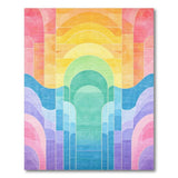 Geometric Modern Multi-color and Patterns Rainbow Arch Geometric Area Rug