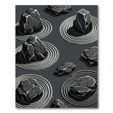 Zen Rocks Black White Area Rug